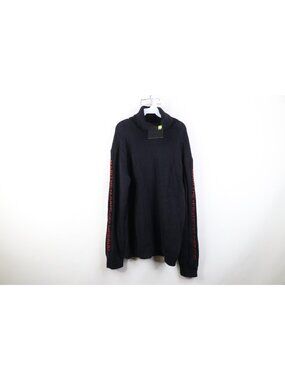 Deadstock Vtg 90s Marithe Francois Girbaud Mens XL Heavy Knit Turtleneck Sweater